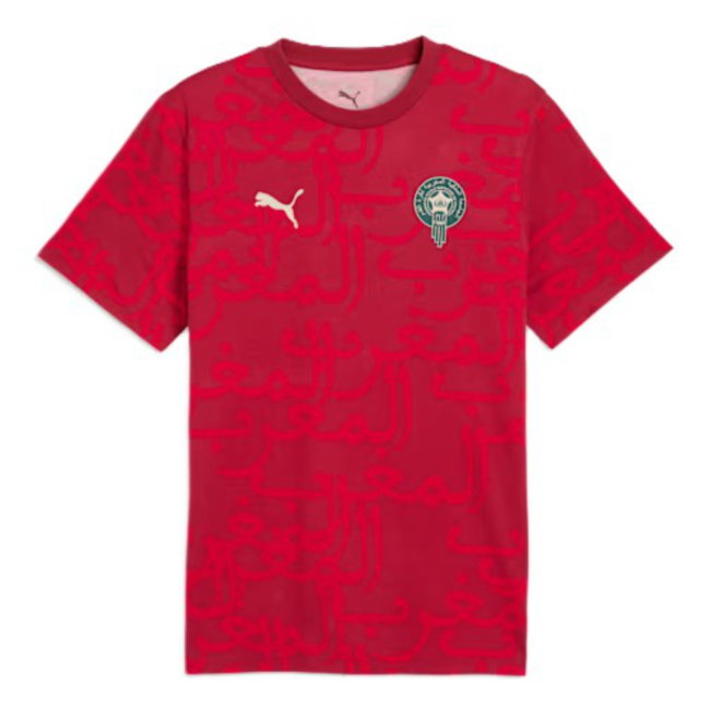 2026-2027 Morocco FtblCulture Tee AOP (Dark Crimson) (Your Name)-SoccerKits Hub | Buy Soccer Jerseys Online